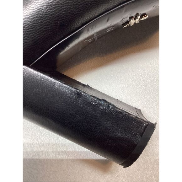 Prada Black Leather Ankle Boots Women’s Block Heel Booties Size EU 39 - Picture 15 of 16